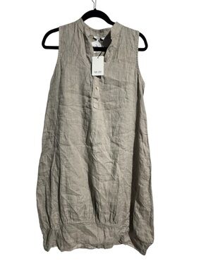 Rose Marine 100% Linen Dress Made in Italy Size Small (NWT) Lagenlook Minimalist